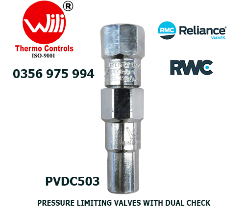 PRESSURE LIMITING VALVES WITH DUAL CHECK